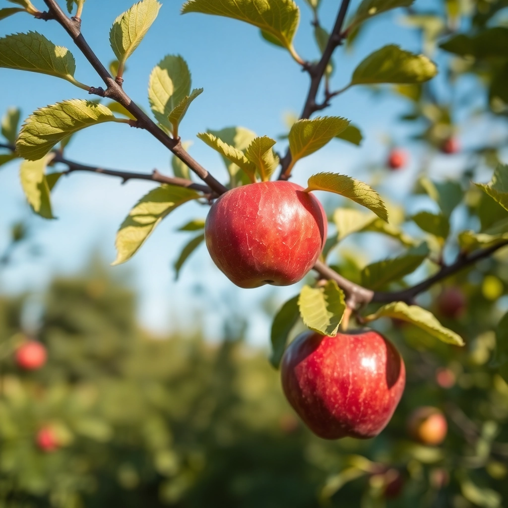 HD iPhone Apple On Tree Sophisticated Background Copyright-Free Stock Photo